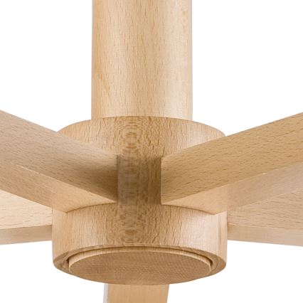 Fäst ljuskrona ELLIE 5xE27/60W/230V grå/bok - FSC certifierade