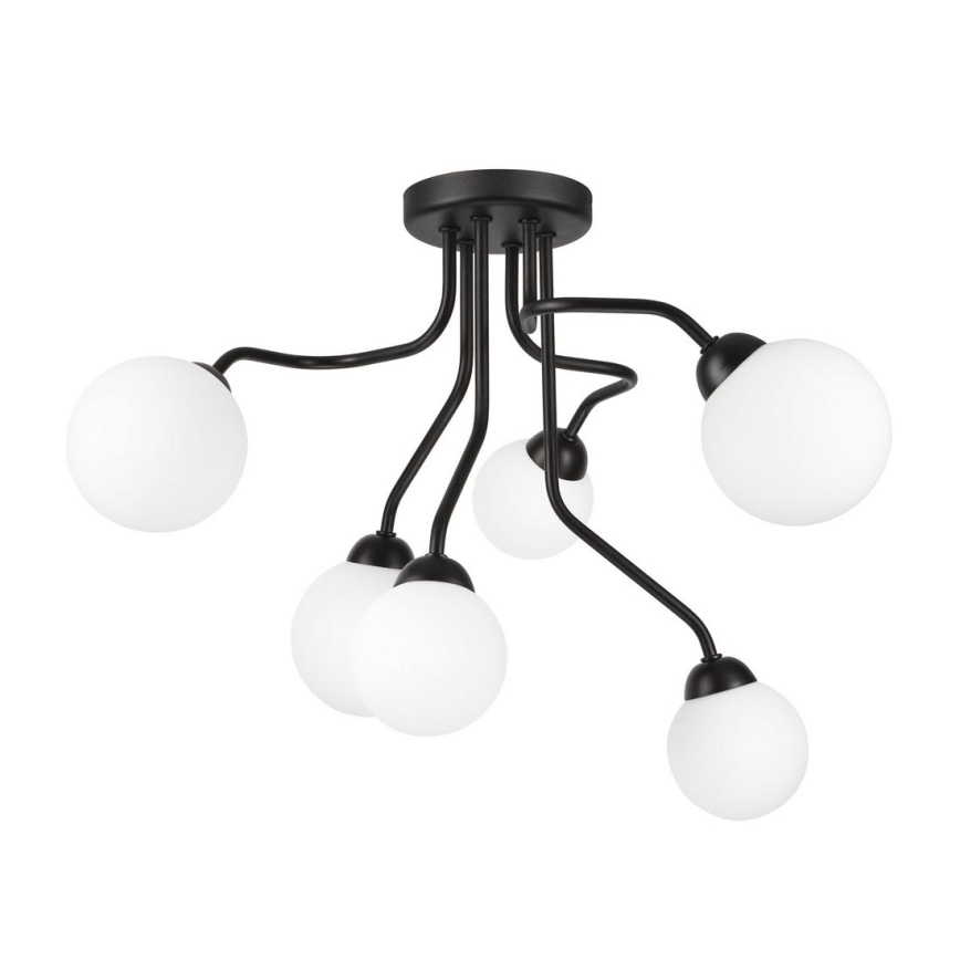 Fäst ljuskrona HOLLY 6xG9/5W/230V svart