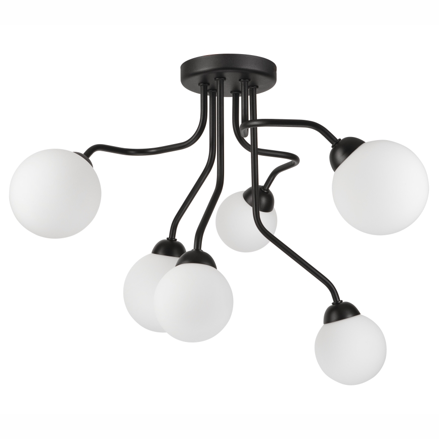 Fäst ljuskrona HOLLY 6xG9/5W/230V svart