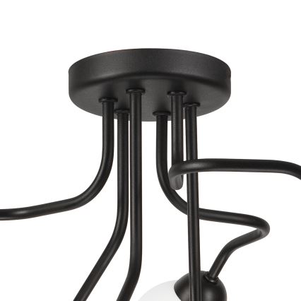 Fäst ljuskrona HOLLY 6xG9/5W/230V svart