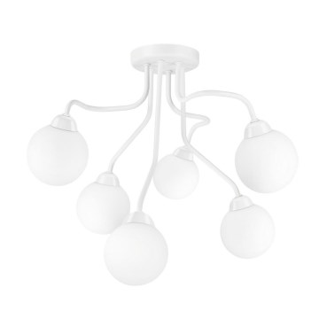 Fäst ljuskrona HOLLY 6xG9/5W/230V vit