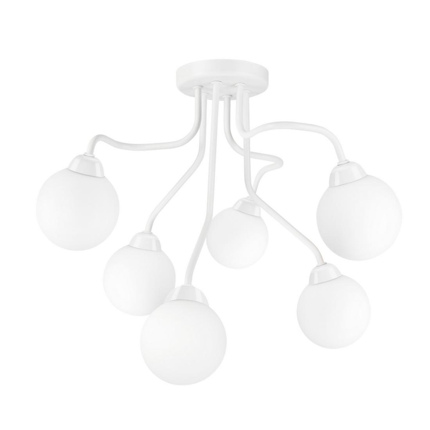 Fäst ljuskrona HOLLY 6xG9/5W/230V vit