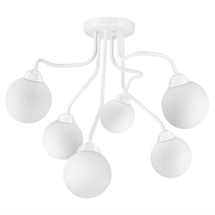 Fäst ljuskrona HOLLY 6xG9/5W/230V vit