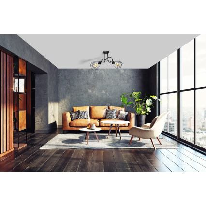 Fäst Ljuskrona  KARO 2xE27/15W/230V svart