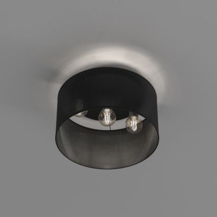 Fäst ljuskrona LOFT SHADE 3xE27/60W/230V svart