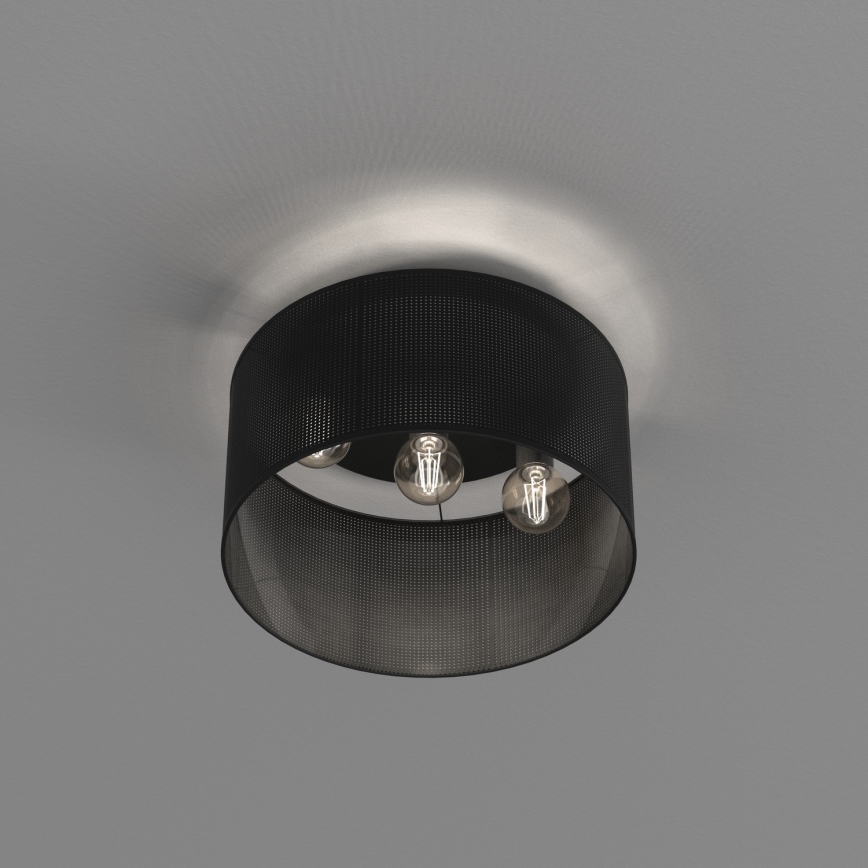 Fäst ljuskrona LOFT SHADE 3xE27/60W/230V svart