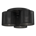 Fäst ljuskrona LOFT SHADE 3xE27/60W/230V svart