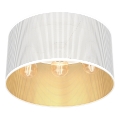 Fäst ljuskrona LOFT SHADE 3xE27/60W/230V vit/gyllene