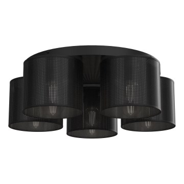 Fäst ljuskrona LOFT SHADE 5xE27/60W/230V svart