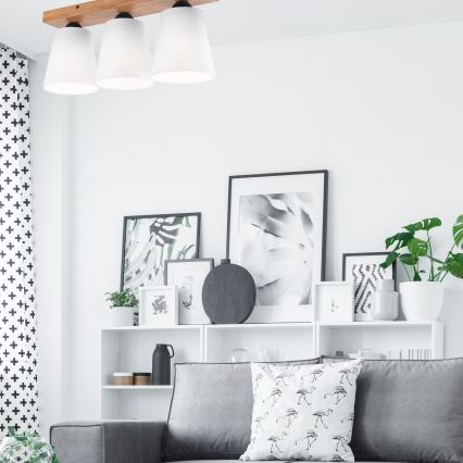Fäst ljuskrona LULA 3xE27/60W/230V ek