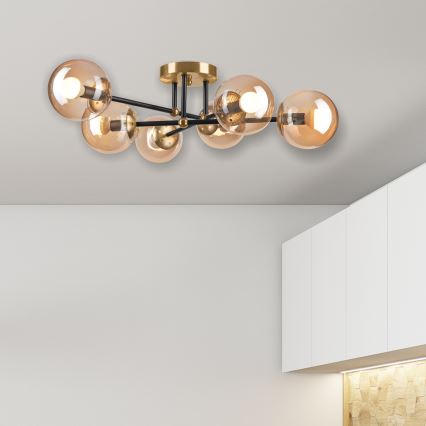 Fäst ljuskrona MALENA 6xE14/5W/230V