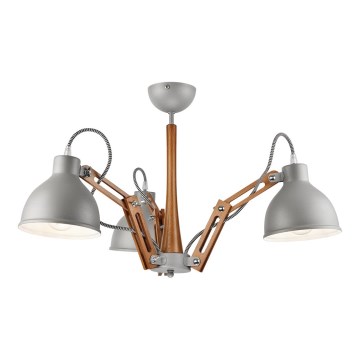 Fäst ljuskrona MARCELLO 3xE27/60W/230V bok - FSC certifierade