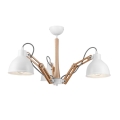 Fäst ljuskrona MARCELLO 3xE27/60W/230V bok - FSC certifierade
