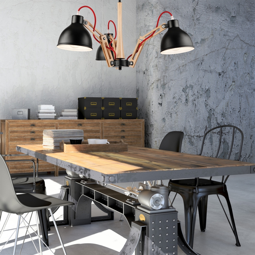 Fäst ljuskrona MARCELLO 3xE27/60W/230V - FSC certifierade
