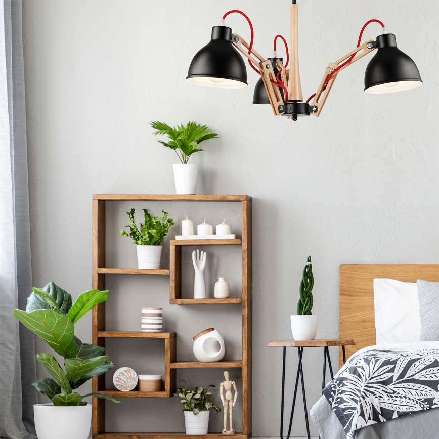 Fäst ljuskrona MARCELLO 3xE27/60W/230V - FSC certifierade