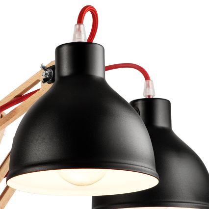 Fäst ljuskrona MARCELLO 5xE27/60W/230V bok - FSC certifierade