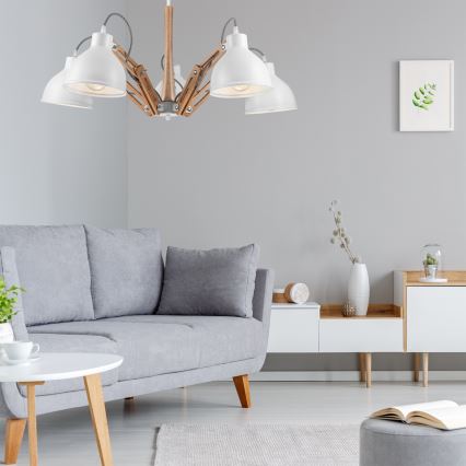 Fäst ljuskrona MARCELLO 5xE27/60W/230V - FSC certifierade