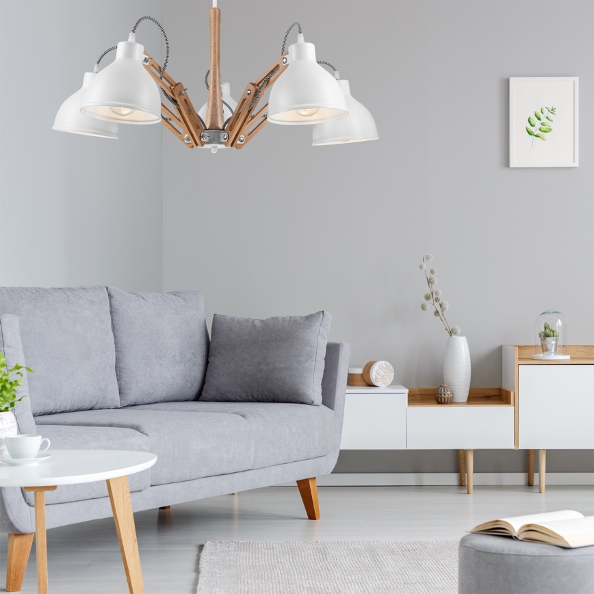 Fäst ljuskrona MARCELLO 5xE27/60W/230V - FSC certifierade