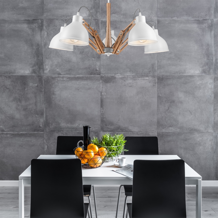 Fäst ljuskrona MARCELLO 5xE27/60W/230V - FSC certifierade