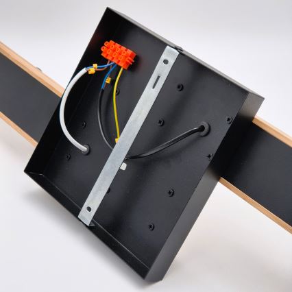 Fäst ljuskrona MATTE 2xE27/15W/230V + 3xG9/5W/230V svart/ek