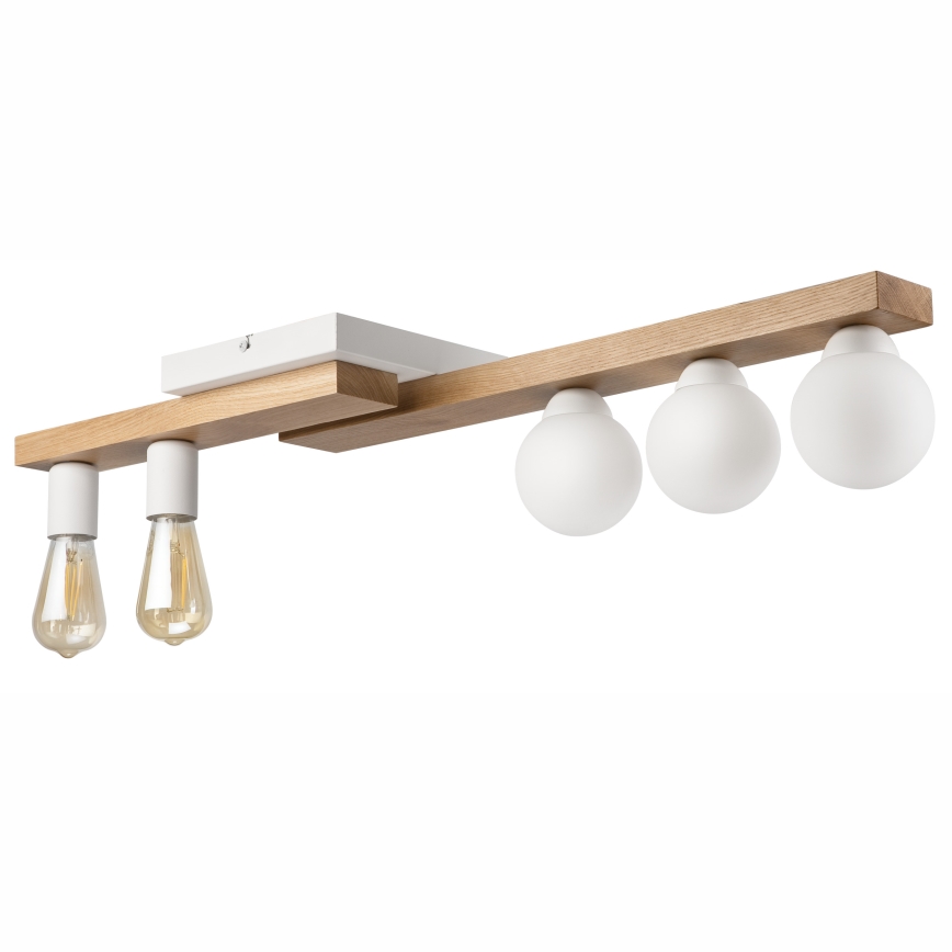 Fäst ljuskrona MATTE 2xE27/15W/230V + 3xG9/5W/230V vit/ek