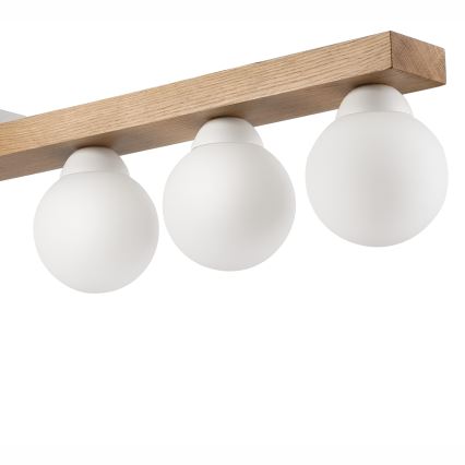 Fäst ljuskrona MATTE 2xE27/15W/230V + 3xG9/5W/230V vit/ek