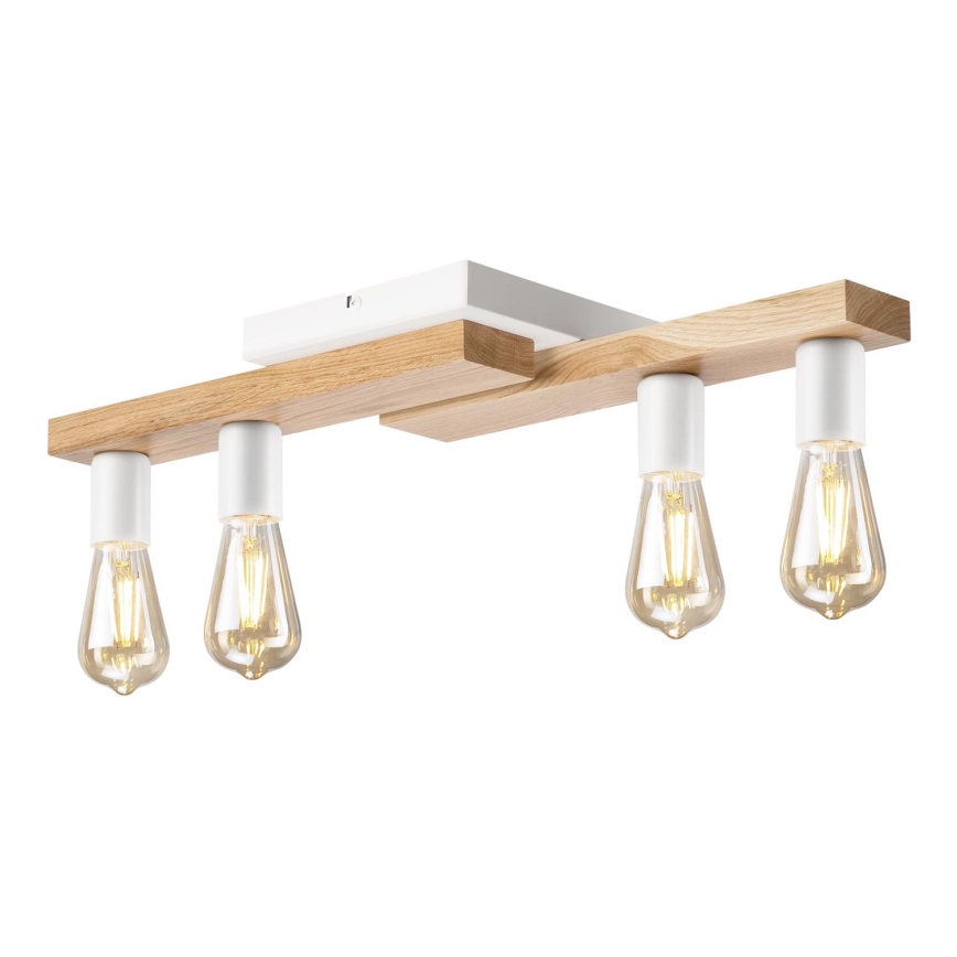 Fäst ljuskrona MATTE 4xE27/15W/230V vit/ek