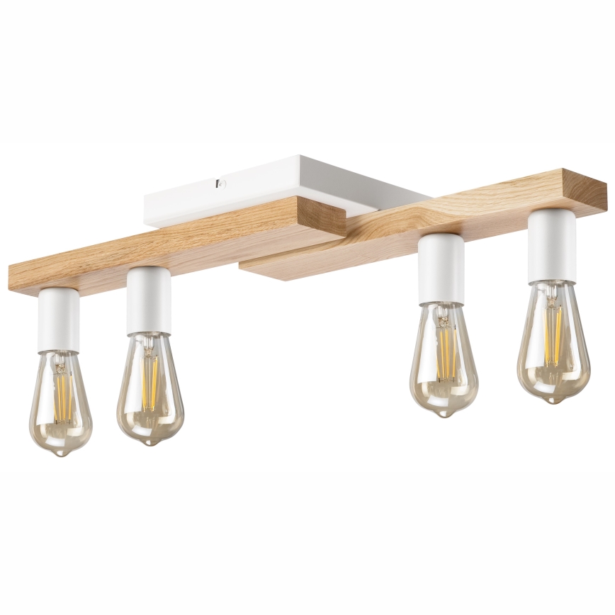 Fäst ljuskrona MATTE 4xE27/15W/230V vit/ek