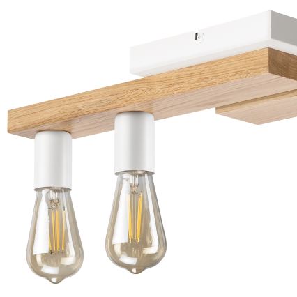 Fäst ljuskrona MATTE 4xE27/15W/230V vit/ek