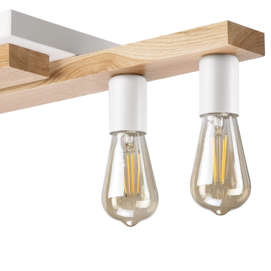 Fäst ljuskrona MATTE 4xE27/15W/230V vit/ek