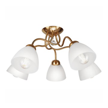 Fäst ljuskrona MIRANDA 1xE27/60W/230V gold
