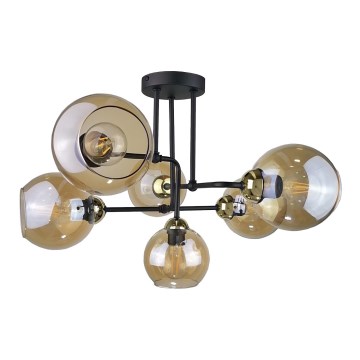 Fäst ljuskrona MONDE GOLD 6xE27/60W/230V