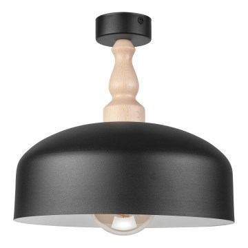 Fäst ljuskrona RINA 1xE27/15W/230V svart/bok