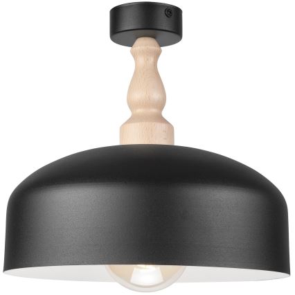 Fäst ljuskrona RINA 1xE27/15W/230V svart/bok