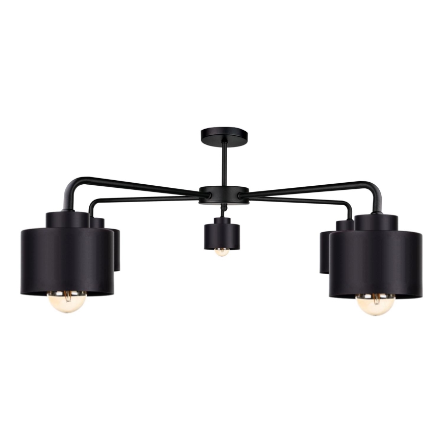 Fäst ljuskrona SIMPLY BLACK 5xE27/60W/230V