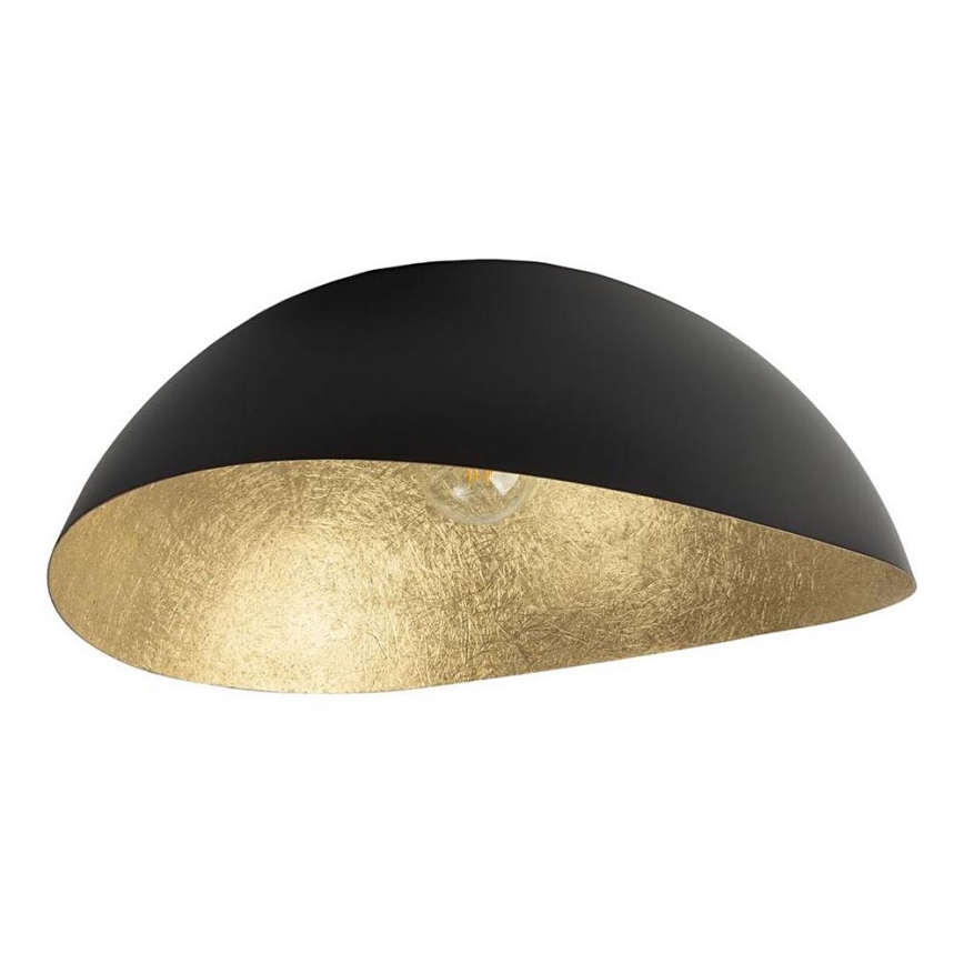 Fäst ljuskrona SOLARIS 1xE27/60W/230V diameter 69 cm svart/guld