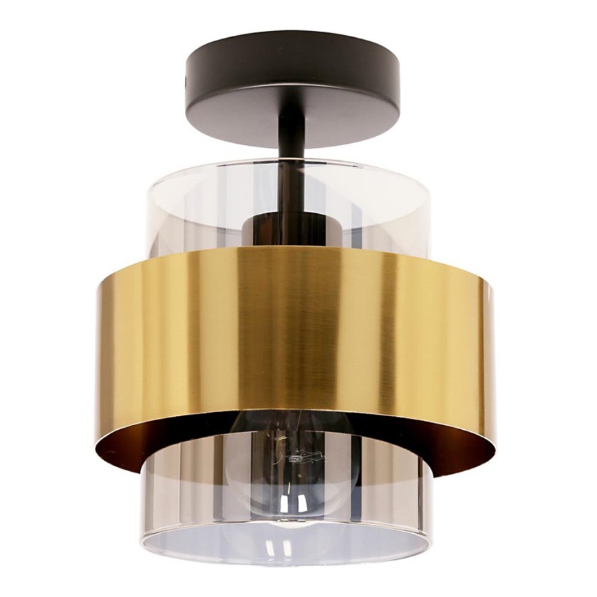 Fäst ljuskrona SPIEGA 1xE27/60W/230V guld/svart