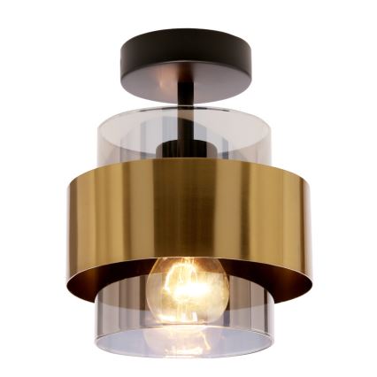 Fäst ljuskrona SPIEGA 1xE27/60W/230V guld/svart