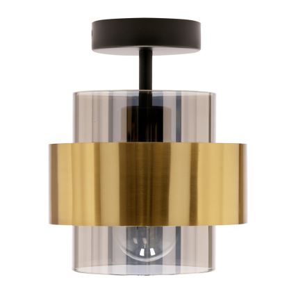 Fäst ljuskrona SPIEGA 1xE27/60W/230V guld/svart