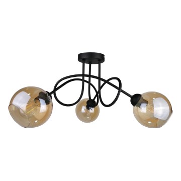 Fäst ljuskrona VENUS BLACK 3xE27/60W/230V