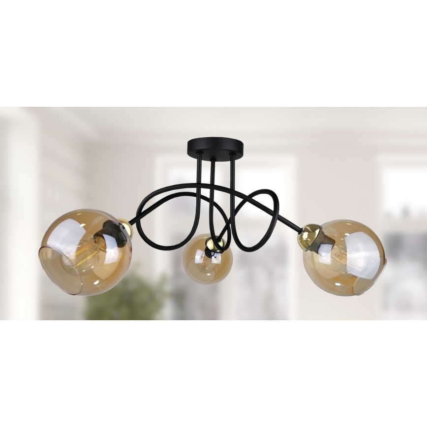Fäst ljuskrona VENUS GOLD 3xE27/60W/230V