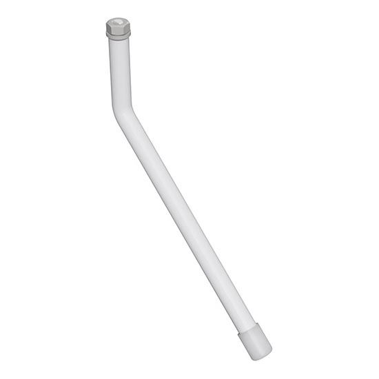 Fäste för speglar 1x14,8 cm, rostfritt stål/vitt