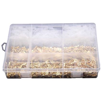 Faston-kontakter, hylsor, skydd 2,8-4,8-6,3 mm - set om 900 st