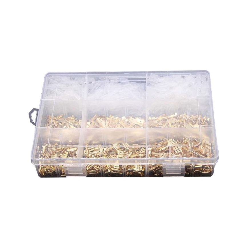Faston-kontakter, hylsor, skydd 2,8-4,8-6,3 mm - set om 900 st