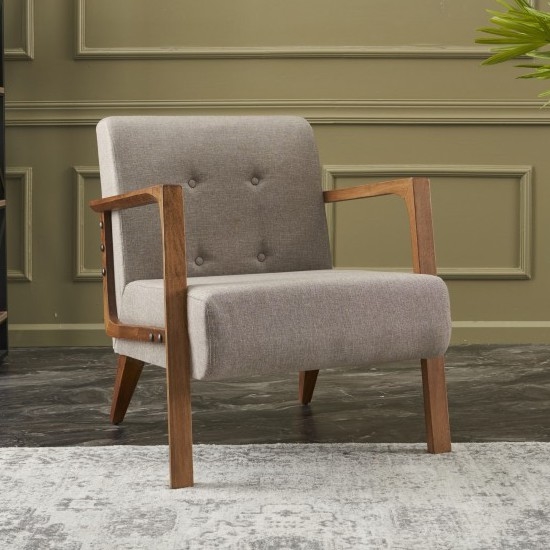 Fåtölj DELI i krämfärg