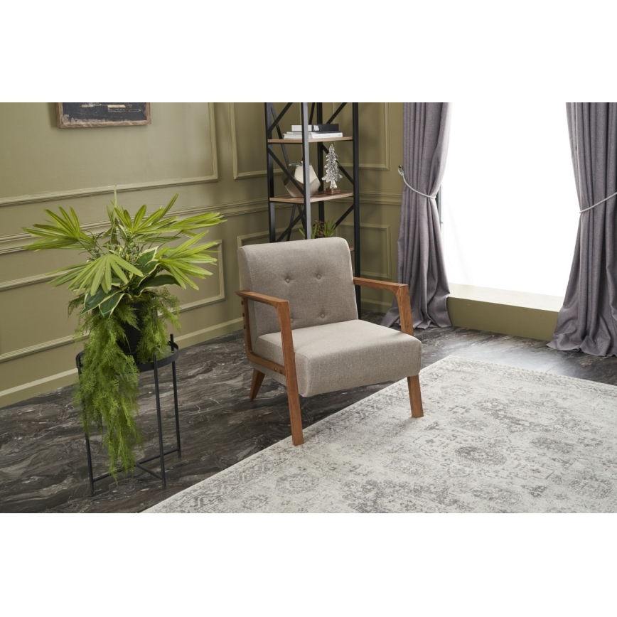 Fåtölj DELI i krämfärg