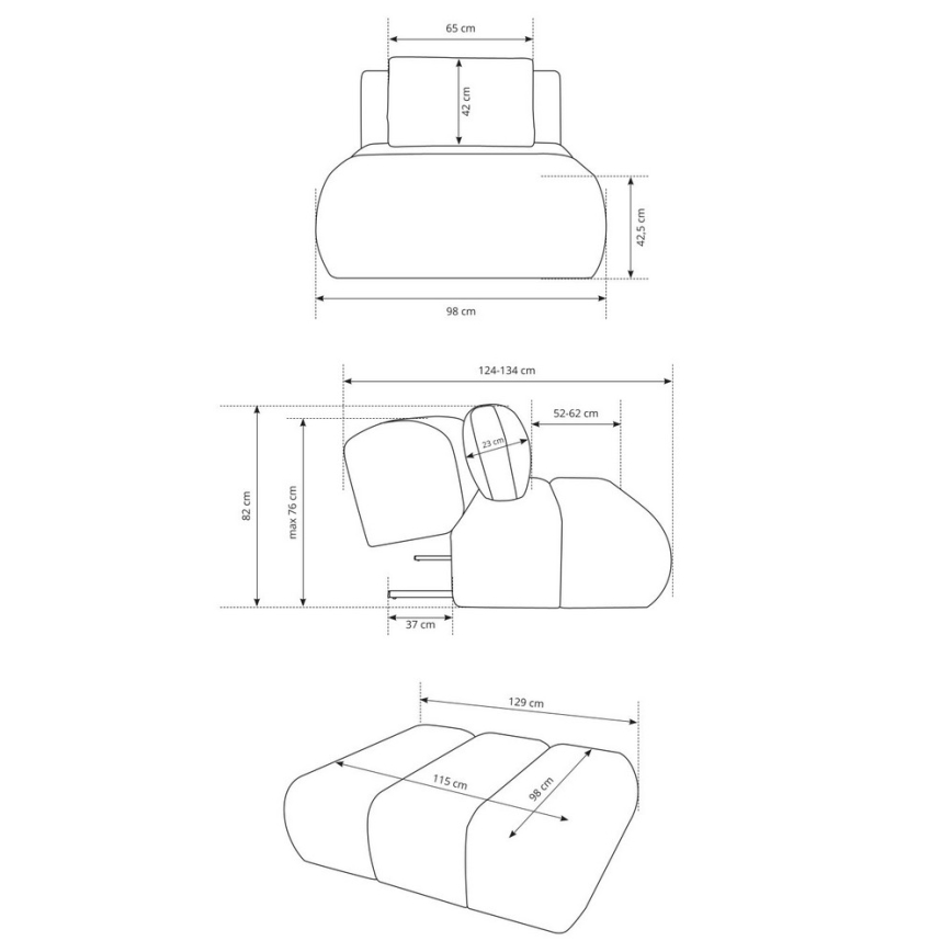 Fåtölj FANO krämvit