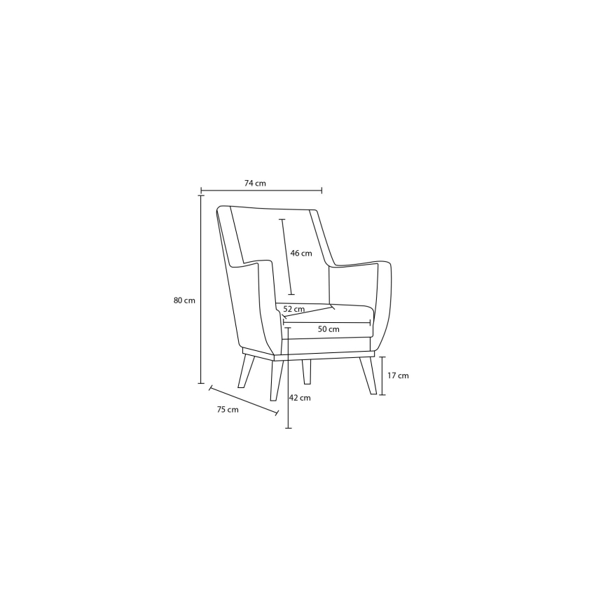 Fåtölj NUPI krämvit