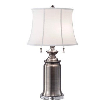 Feiss - Bordslampa STATEROOM 2xE27/60W/230V silver