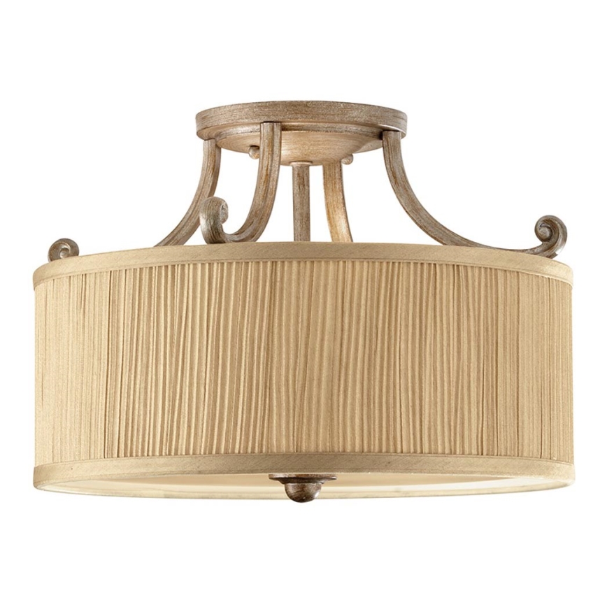 Feiss - Fäst ljuskrona ABBEY 3xE27/100W/230V beige